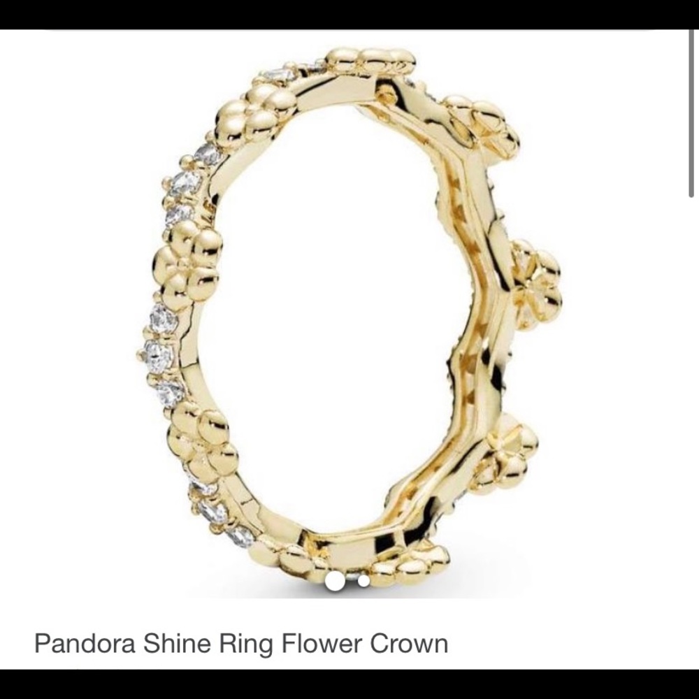 Pandora shine flower crown ring